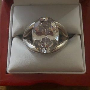 Sterling silver CZ stone ring